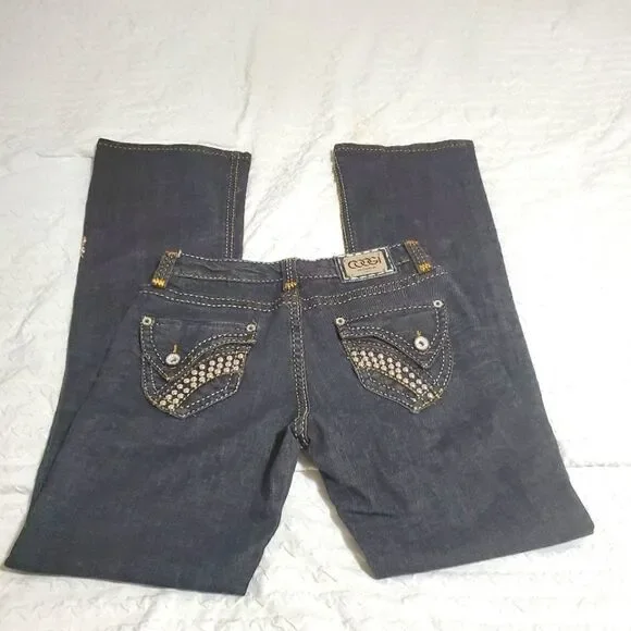 Coogi Embellished Dark Jeans Size 7/8 - Picture 2 of 10